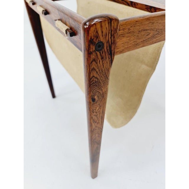 Brown Mid-Century Danish Side Table with Magazine Rack, 1960s For Sale - Image 8 of 11