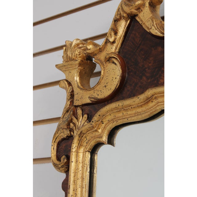 Labarge Giltwood Flame Walnut Frame Wall Mirror For Sale - Image 12 of 18