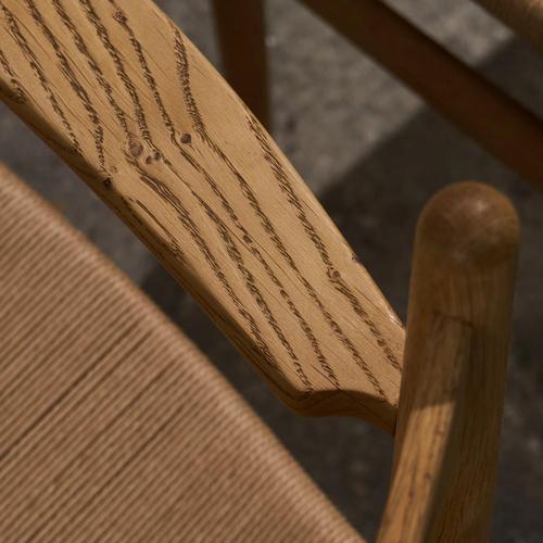 Model CH36 and CH37 Dining Chairs in Oak and Papercord by Hans J. Wegner for Carl Hansen, Denmark, 1960s, Set of 8 For Sale - Image 10 of 16