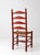 Vintage Red Ladder Back Rush Seat Chair For Sale - Image 13 of 17