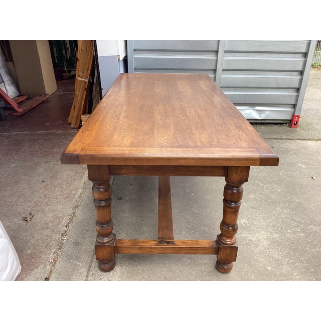 Farmhouse Handsome French Oak Farmhouse Table For Sale - Image 3 of 8