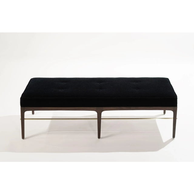 Mid-Century Modern Linear Bench in Dark Wanut Series 60 by Stamford Modern For Sale - Image 3 of 12
