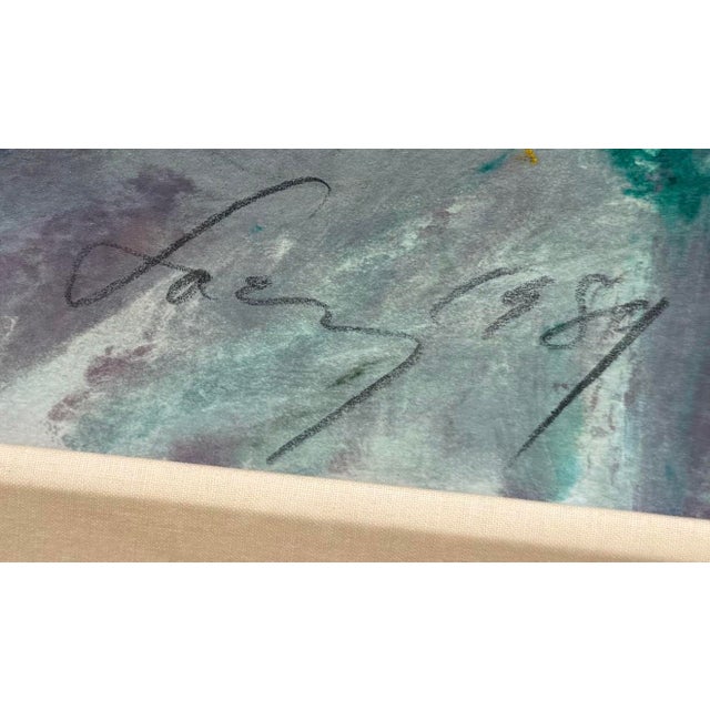 1989 “Del Mar Still Life” Monotype Framed Floral Artwork, Signed For Sale - Image 11 of 12