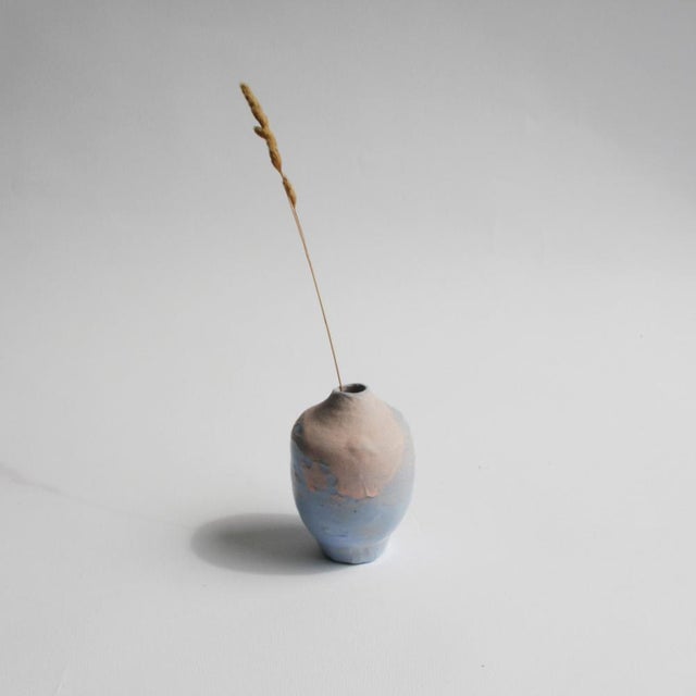 Blue Blue Pink Mini Vase by Anja Marschal For Sale - Image 8 of 11