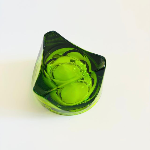 MCM Green Viking Glass Ashtray For Sale In San Francisco - Image 6 of 11