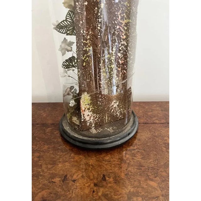 Antique Victorian Continental Figures with the Original Glass Domes, 1860, Set of 2 For Sale - Image 3 of 9