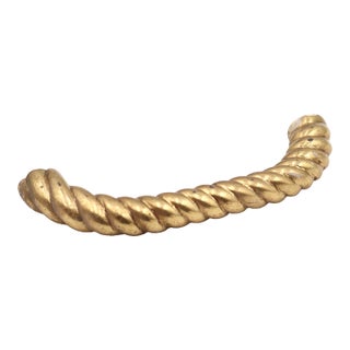 Waldorf Astoria 5 In. Brass Braided Drawer Pull For Sale