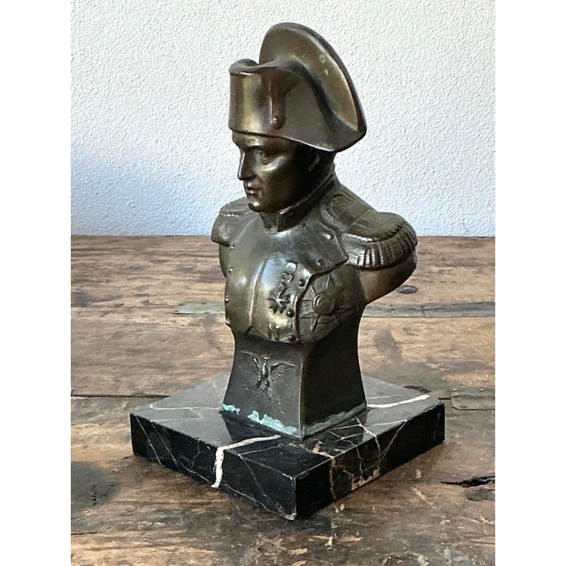 Vintage Patinated Bronze Bust of Napoleon For Sale In West Palm - Image 6 of 12