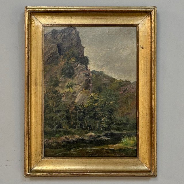 Framed Oil Painting on Panel by Laurent Souky (1914–2005), 'Rochers Des Nutons' For Sale In Dallas - Image 6 of 18