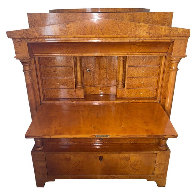 19th Century Biedermeier Secretary Desk With Secret Compartments For Sale In Los Angeles - Image 6 of 11