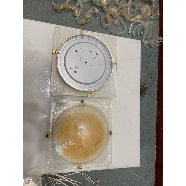 Murano Glass Flushmounts, 1980s, Set of 2 For Sale - Image 11 of 15