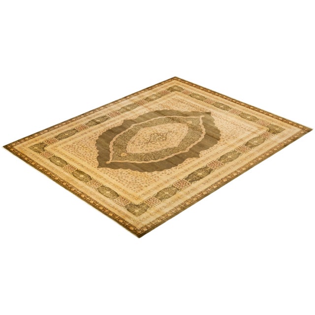 Green Mogul, One-of-a-Kind Hand-Knotted Area Rug - Green, 8' 2" x 10' 2" For Sale - Image 8 of 8