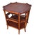 Late 20th Century American 3-Tier Octagonal Faux Bamboo Side Table Woven Rattan Top For Sale - Image 5 of 10