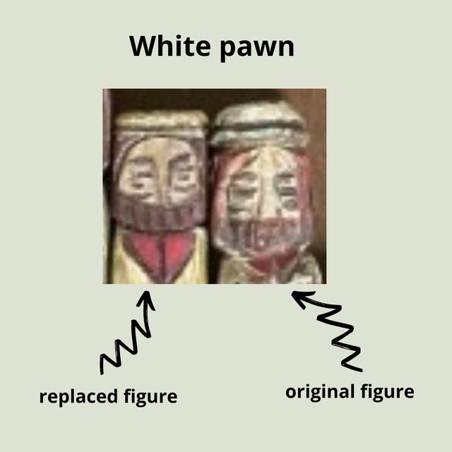 Walnut Chess Table With Hand-Carved Figures. Spain, 1960s For Sale - Image 10 of 12