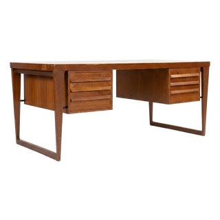 Attributed to Kai Kristiansen Teak Desk Mid Century Modern Danish C. 1960s For Sale