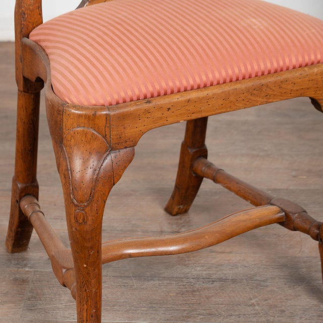 Late 18th Century Pair, Late 18th Century Danish Oak Rococo Side Chairs For Sale - Image 5 of 11