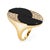 Stylish vintage onyx & diamond cocktail ring crafted in 18 karat yellow gold (circa 1970s). Diamonds total an estimated...