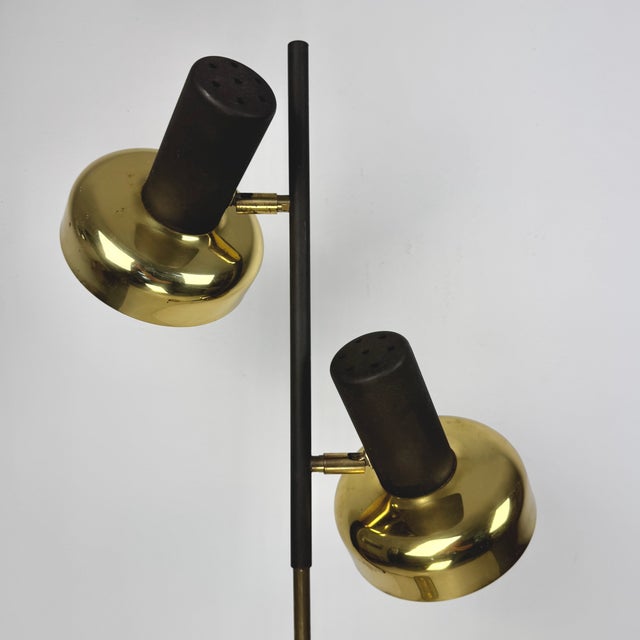 Mid-Century Double Spotlight Floor Lamp in Brass, Germany, 1970s For Sale - Image 6 of 8