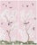 24" *53"/Panel, a Set of 2 Panels Pink Chinoiserie Printed Wallpaper Panels, For Sale