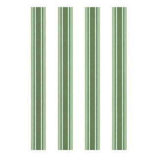 The House of Scalamandré Nolan Stripe Wallpaper, Fern For Sale