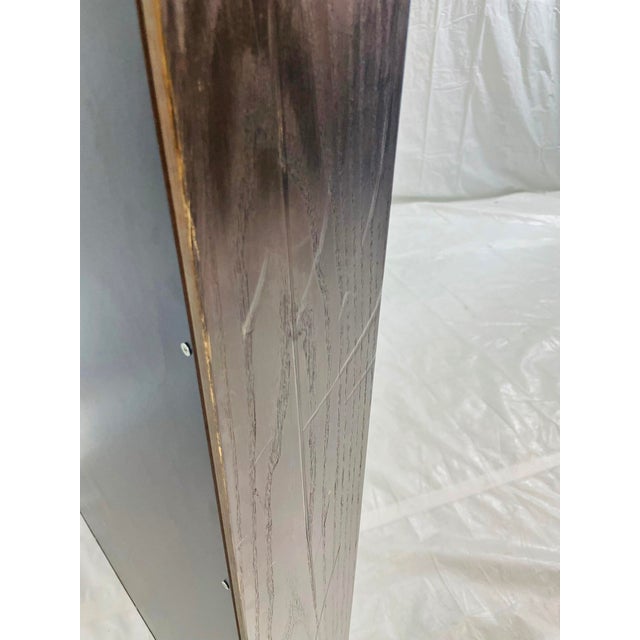 Large Rectangular Floor Mirror in Dark-Stained Wood For Sale - Image 10 of 14