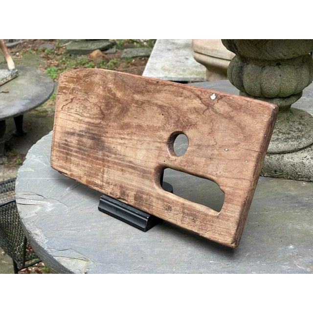 Wood artist pallet, About 1920 France. Very unusual style. Very nice patina. We have been collecting artist tools like...