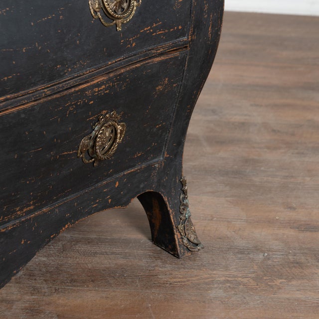 19th Century Danish Black Painted Oak Secretary Bureau For Sale - Image 17 of 18