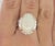 7.86 Carat Natural White Opal and Diamond Halo Platinum Ring For Sale - Image 10 of 12