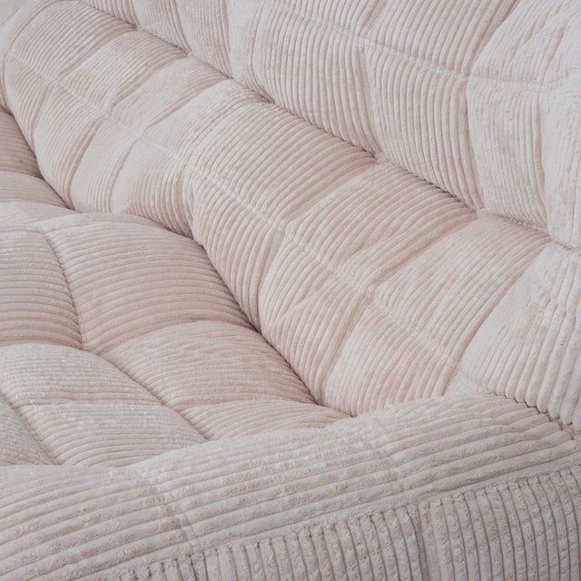 Vintage Kashima 3-Seater Sofa in Vanilla Corduroy - Restored Ligne Roset Original For Sale - Image 12 of 12