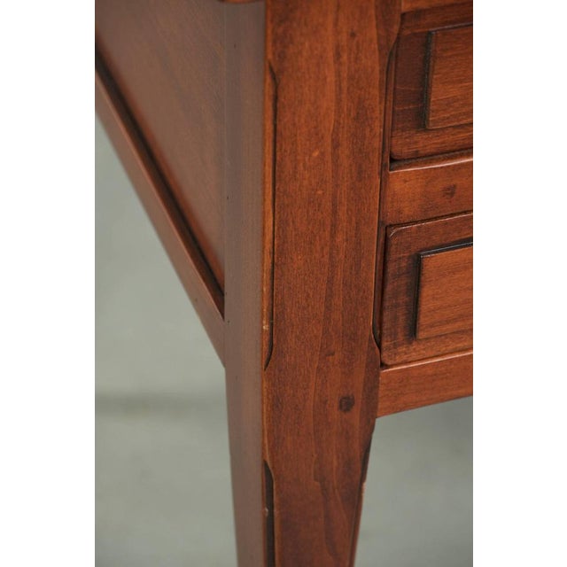 English Desk with Green Leather Top, Gilt Details and 5 Drawers For Sale - Image 14 of 15