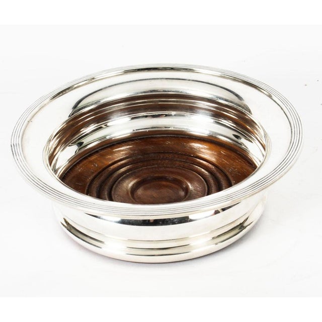 20th Century Circular Sterling Silver Coasters, Birmingham, 1972, Set of 2 For Sale - Image 14 of 18