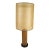 Mid 20th Century Mid Century Modern Gruvwood Lamp Walnut and Black Metal Base For Sale