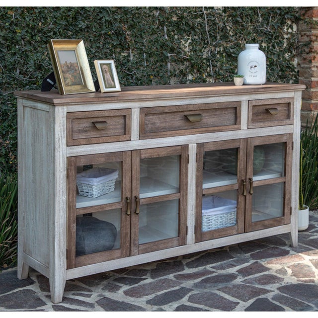 Sahara Solid Wood Rustic Console Table For Sale - Image 4 of 6