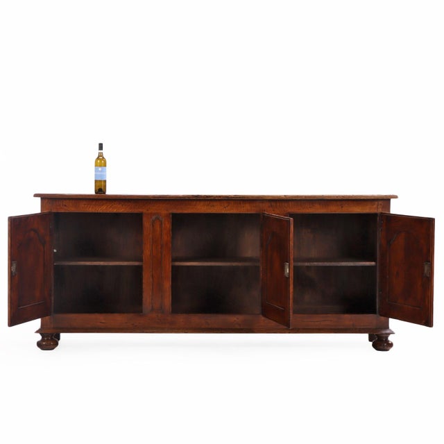 French French Solid Oak Sideboard, C. 1940. For Sale - Image 3 of 9