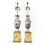 Antique Greek Revival Porcelain Vases Mounted as Table Lamps - A Pair For Sale