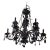 Black Blown Glass Chandelier For Sale