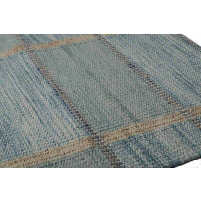 Celerie Kemble Freya Geometric Rug by Celerie Kemble for Chairish in Soft Blues, 2'6"x10' For Sale - Image 4 of 5