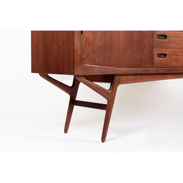 Mid Century Danish Teak Tall Sideboard or Bar Cabinet by Harry Ostergaard For Sale - Image 13 of 17