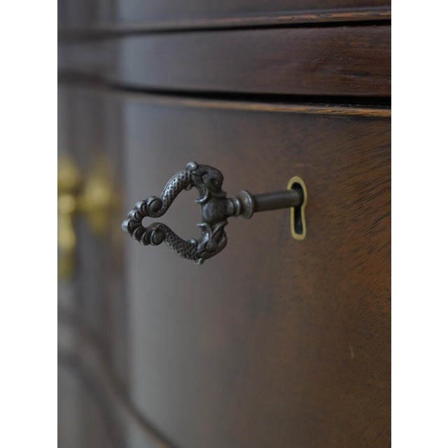 Baker Mahogany Serpentine 4 Drawer Chest For Sale - Image 12 of 16