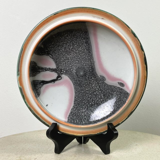 Modern Vintage 1993 Emerald Glazed Studio Art Lidded Serving Bowl, Signed For Sale - Image 3 of 11