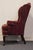 1990s Ethan Allen Red Upholstered Traditional Sussex Wingback Accent Arm Chair 20-7517 For Sale - Image 5 of 12