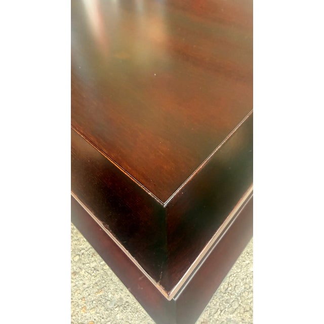 Pair of Barbara Barry for Baker Furniture Two-Tier Mahogany Side Tables For Sale - Image 10 of 17