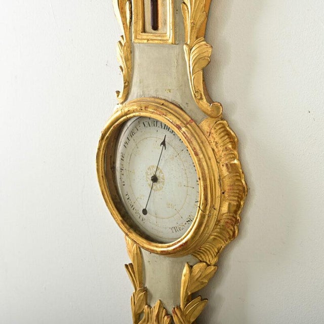 French 19th Century Gilt & Painted Barometer For Sale - Image 10 of 10