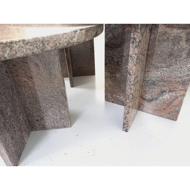 Vintage Nesting Coffee Tables in Granite, 1970s, Set of 3 For Sale - Image 4 of 14