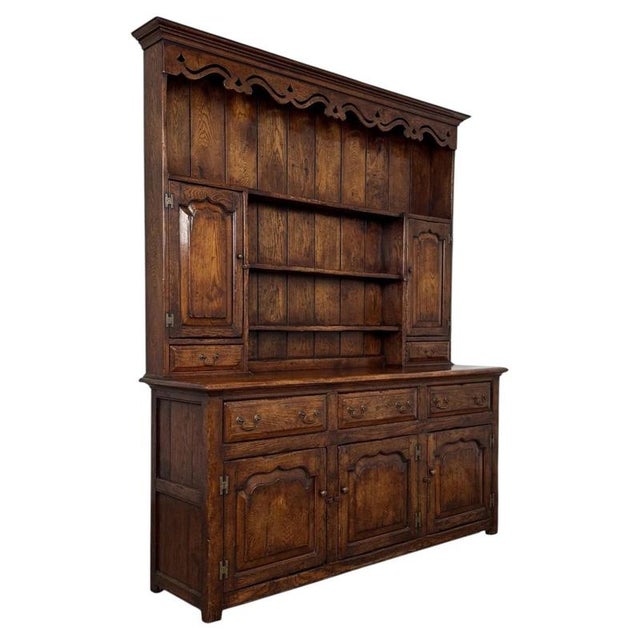 2000 - 2009 Antique English Traditional Oak Dresser, 1900s For Sale - Image 5 of 13