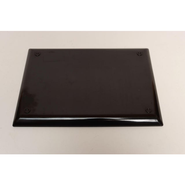 Mid-Century Black Resin Inlaid Shell and Metal Golf Motif "Birdie" Tray by Couroc For Sale In New York - Image 6 of 16