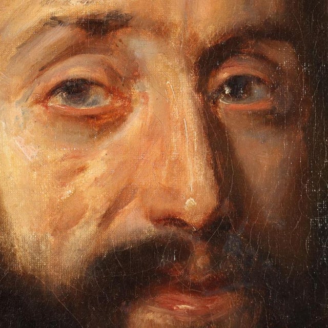 Portrait of Man with Turban, Oil on Canvas, Framed For Sale - Image 5 of 11