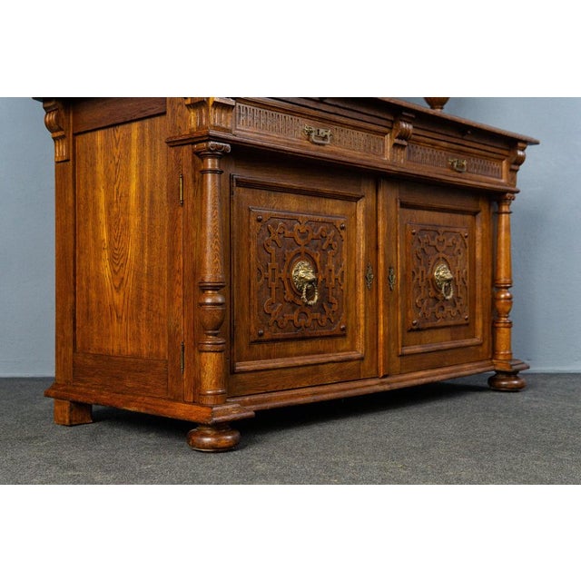 Antique Wooden Buffet Cupboard For Sale - Image 9 of 18