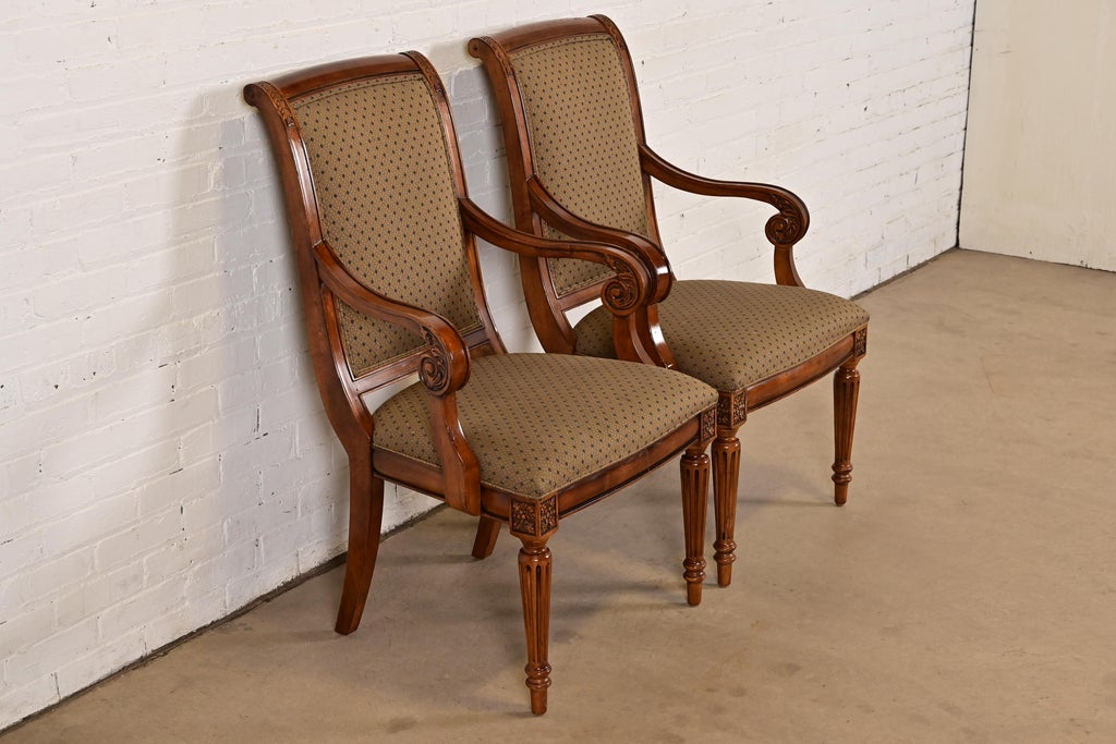 Ethan Allen French Regency Louis XVI Carved Cherry Wood