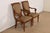 Ethan Allen French Regency Louis XVI Carved Cherry Wood Upholstered Armchairs, Pair For Sale - Image 11 of 11
